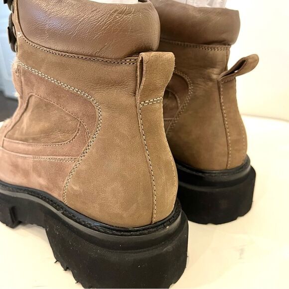 Seychelles‎ From The Start Leather Boots Faux Fur Accents in Brown Size 7 NWOB - Picture 7 of 11